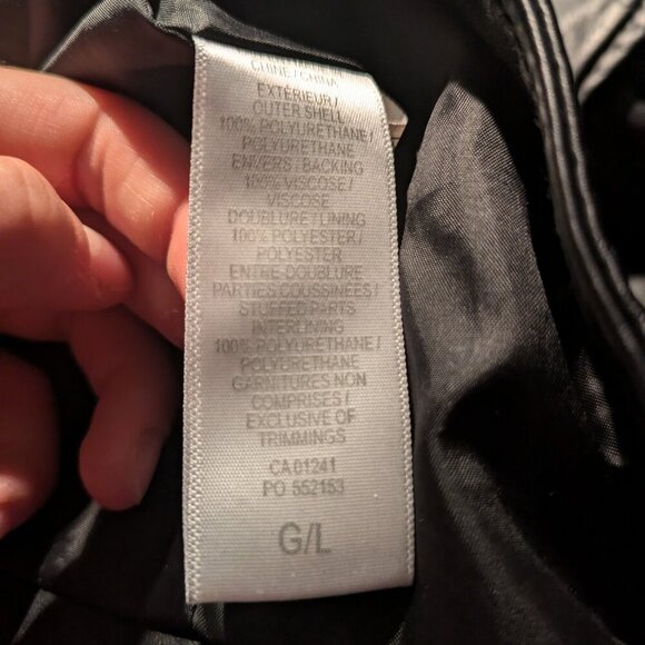 Simons Classic Black Faux Leather Jacket with Slim Fit, Women Large - Picture 8 of 8